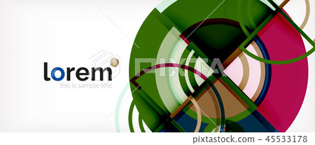 Circle abstract background, bright colorful round geometric shapes Circle abstract background, bright colorful round geometric shapes 45533178