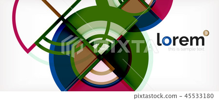 Circle abstract background, bright colorful round geometric shapes Circle abstract background, bright colorful round geometric shapes 45533180
