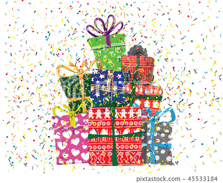 Vector image of holiday gifts for Christmas Vector image of holiday gifts for Christmas 45533184