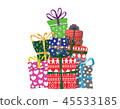 Vector image of holiday gifts for Christmas 45533185