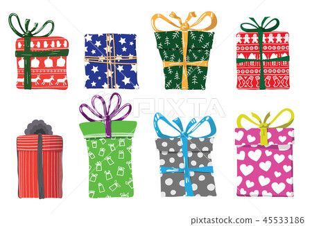Vector image of holiday gifts for Christmas Vector image of holiday gifts for Christmas 45533186