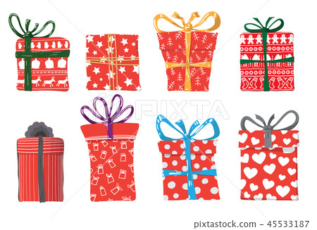 Vector image of holiday gifts for Christmas Vector image of holiday gifts for Christmas 45533187