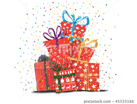 Vector image of holiday gifts for Christmas Vector image of holiday gifts for Christmas 45533188