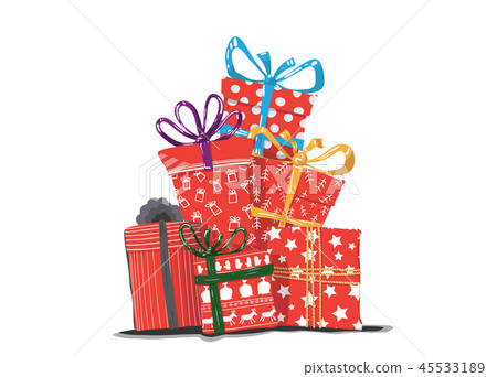 Vector image of holiday gifts for Christmas Vector image of holiday gifts for Christmas 45533189