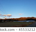 Autumn scenery of the countryside 45533212
