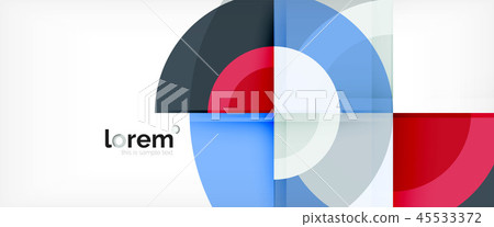 Multicolored round shapes abstract background-插圖素材 [45533372] - PIXTA圖庫