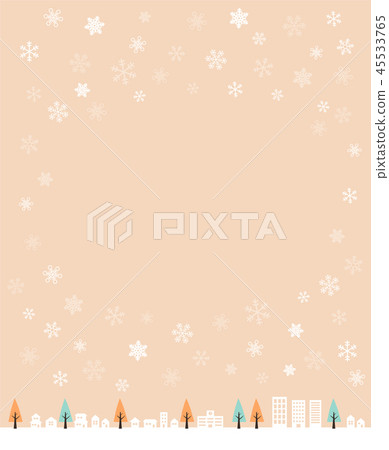 Snowflake and winter cityscape Snowflake and winter cityscape 45533765