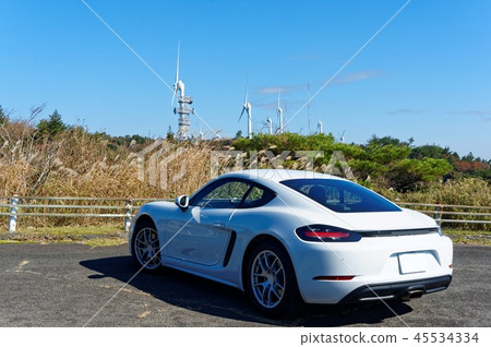 Sports car and blue sky Sports car and blue sky 45534334