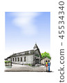 Landscape sketch Nagasaki Goto: Kaizu Church 45534340