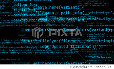 3D rendering of abstract blocks of code 45535943