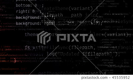 3D rendering of abstract blocks of code 45535952