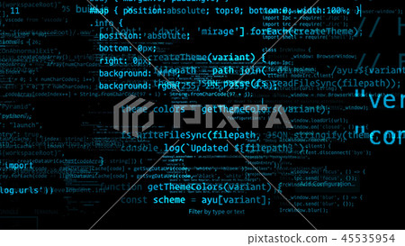 3D rendering of abstract blocks of code 45535954