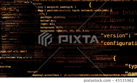 3D rendering of abstract blocks of code 45535962