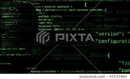 3D rendering of abstract blocks of code 45535964