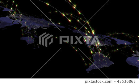 Global network, internet and global communication Global network, internet and global communication 45536865