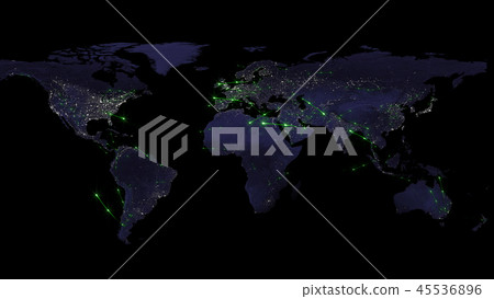 Global network, internet and global communication 45536896