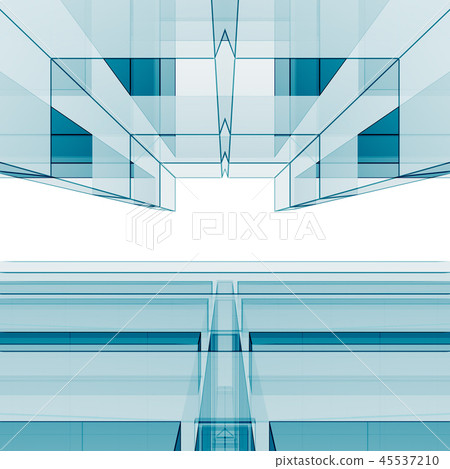 Blue abstract design 3D rendering - Stock Illustration [45537210] - PIXTA