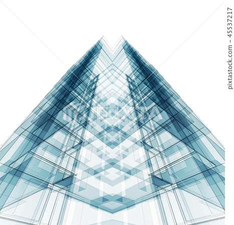 Construction architecture project. 3d rendering Construction architecture project. 3d rendering 45537217