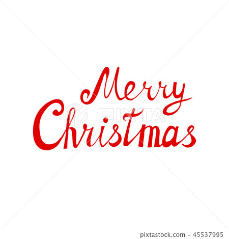 Merry Christmas lettering Merry Christmas lettering 45537995