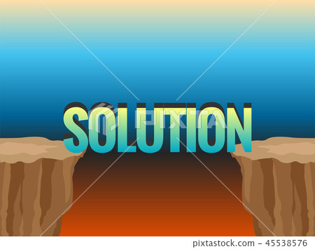 Abyss and word SOLUTION as bridge. 45538576