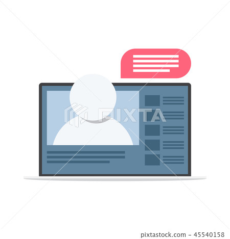 Webinar icon, online training. 45540158