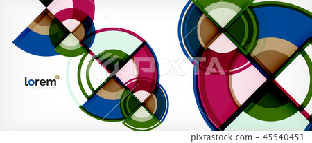Circle abstract background, bright colorful round geometric shapes Circle abstract background, bright colorful round geometric shapes 45540451