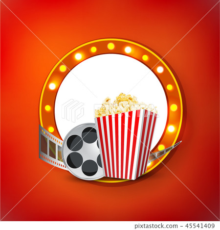 Cinema art movie watching vector poster design tem 45541409