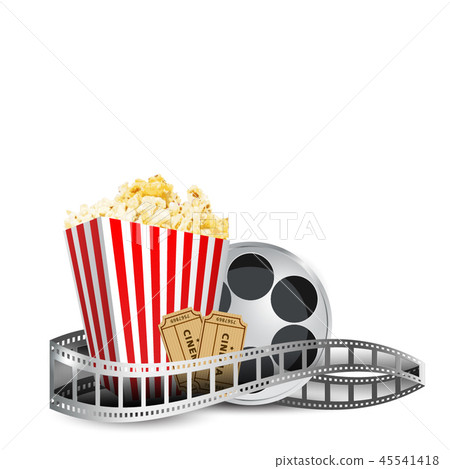 Cinema art movie watching vector poster design tem 45541418