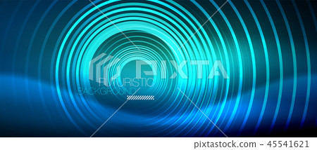 Neon glowing circles background 45541621