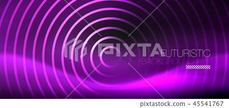 Dark abstract background with glowing neon circles Dark abstract background with glowing neon circles 45541767