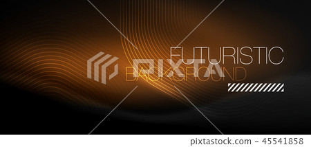 Neon glowing lines, magic energy space light concept, abstract background wallpaper design 45541858