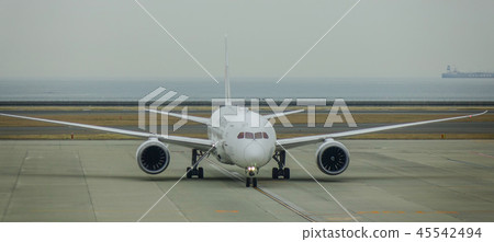 Airplane docking at the airport Airplane docking at the airport 45542494