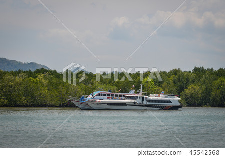 Ferry on the sea in Phuket, Thailand 45542568