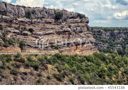 road in the mountains of croatia in summer 45543186