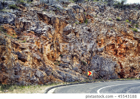 road in the mountains of croatia in summer 45543188