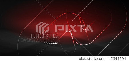 Dark black abstract background with neon colors and lines 45543594