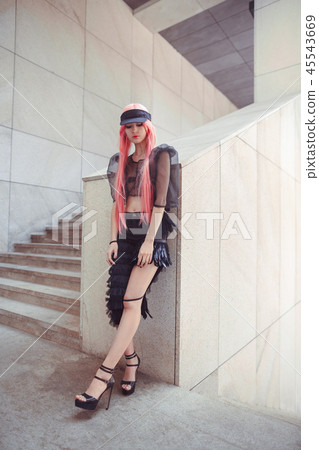 Japan anime cosplay. Fashion Asian girl. 45543669