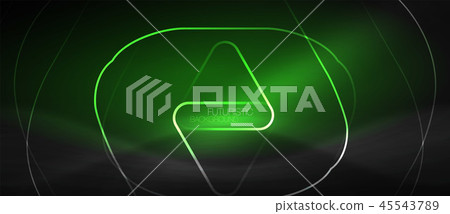 Dark black abstract background with neon colors and lines 45543789