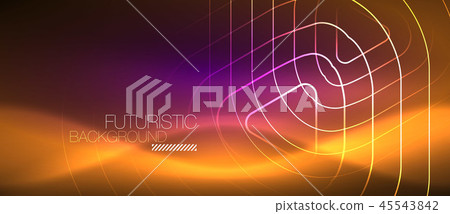Color shiny neon lights background with abstract lines Color shiny neon lights background with abstract lines 45543842