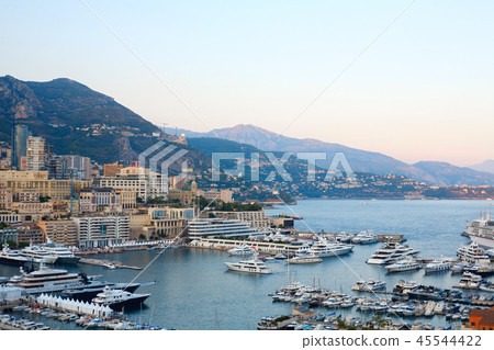 France. Monaco. Port with yachts. France. Monaco. Port with yachts. 45544422