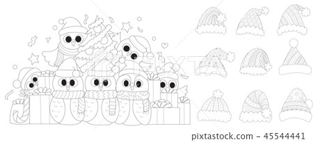 Christmas Owls and hats Christmas Owls and hats 45544441