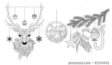 deer and ornaments deer and ornaments 45544442