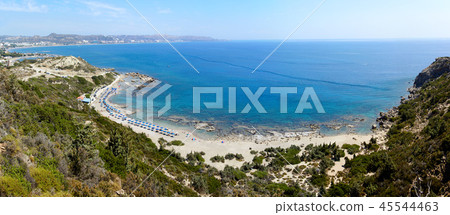 Rhodos island, Greece, Faliraki nudist beach pano Rhodos island, Greece, Faliraki nudist beach pano 45544463