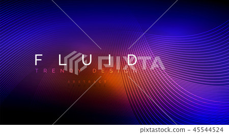 Digital flowing wave particles abstract background - Stock Illustration ...