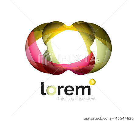 Abstract geometric design logo made of flowing elements 45544626