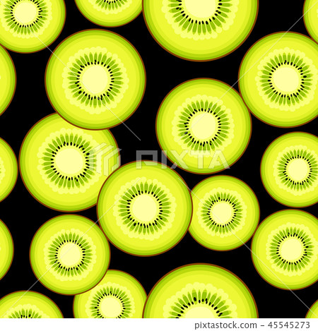 Seamless kiwi vector pattern. Minimalistic food background. Vitamins repeatable texture. Seamless kiwi vector pattern. Minimalistic food background. Vitamins repeatable texture. 45545273