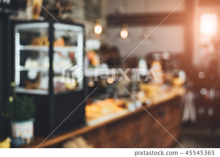Blurry background of Bakery and coffee shop 45545365