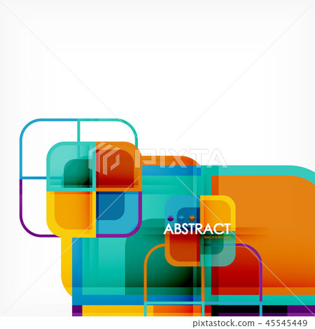 Abstract background, square shapes geometric composition 45545449