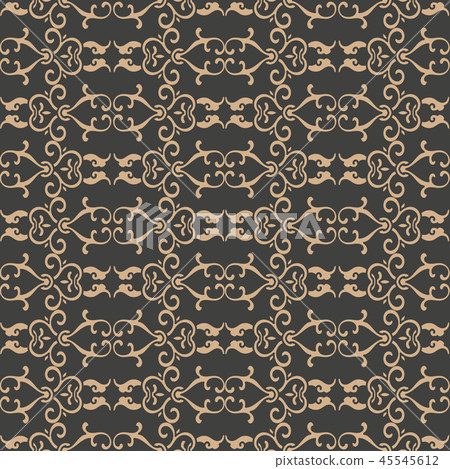 Vector damask seamless retro pattern background 45545612