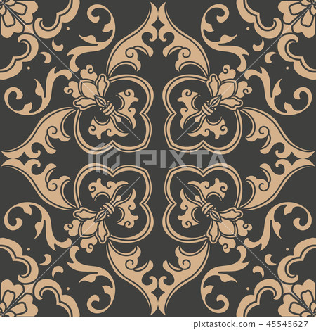 Vector damask seamless retro pattern background Vector damask seamless retro pattern background 45545627